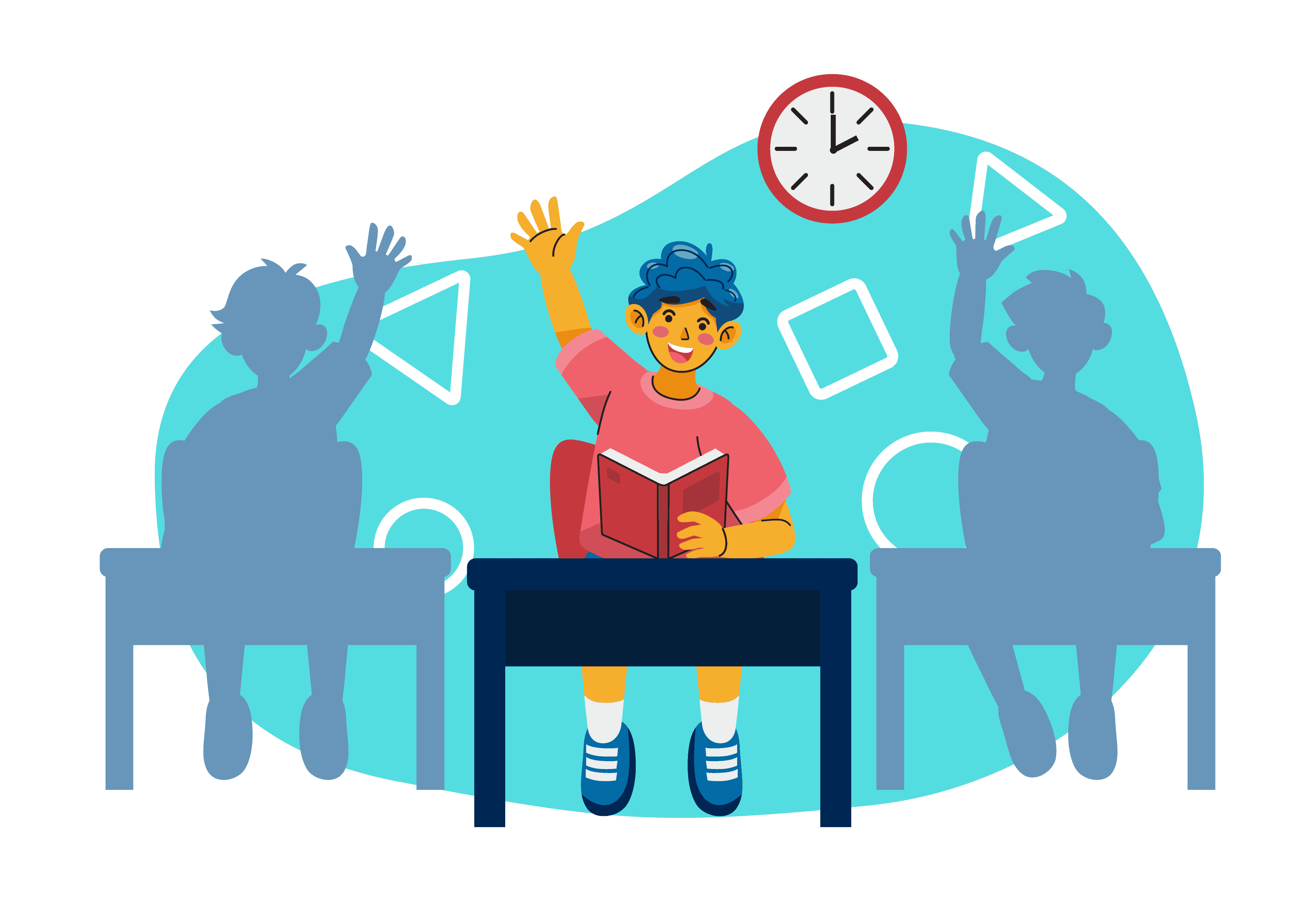 Studente entusiasta che impara il francese con metodo naturale DSA friendly e didattica inclusiva